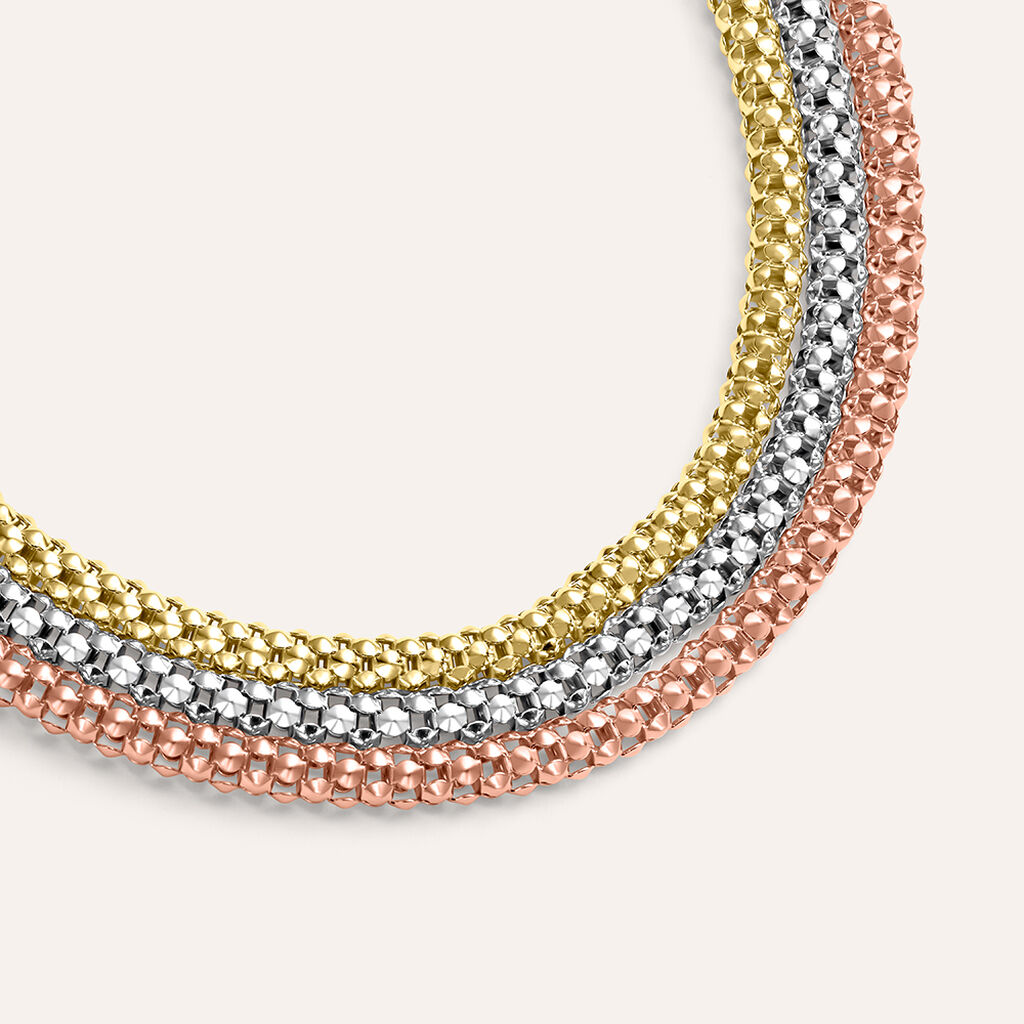 Bracciale Catena Golden Lover Oro Tricolore