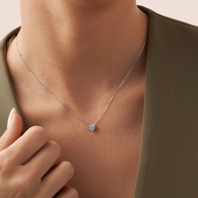 Collana Petali Oro Bianco Diamante - Collane Donna | Stroili