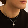Collana Man Code Acciaio Bicolore Bianco / Nero Cubic Zirconia