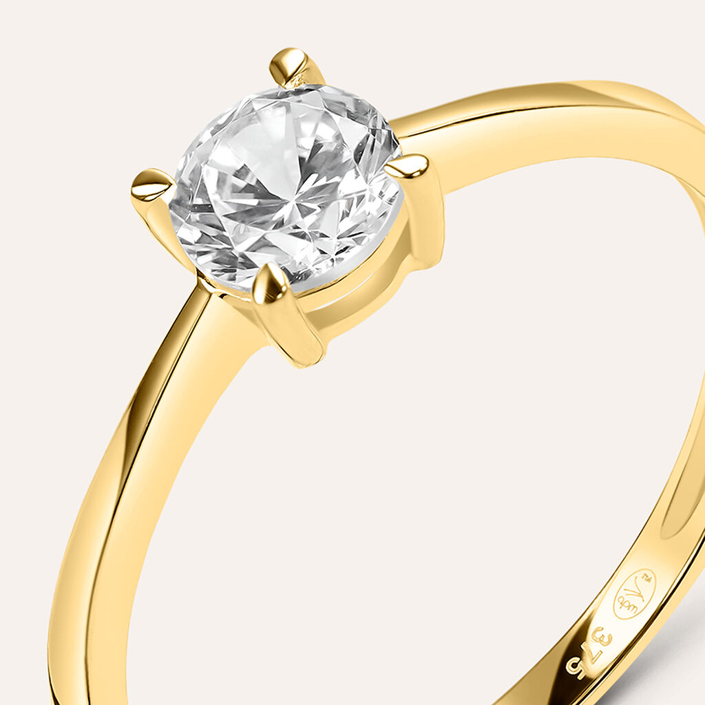 Anello Solitario Claire Oro Giallo Cubic Zirconia - Anelli con Pietre Donna | Stroili