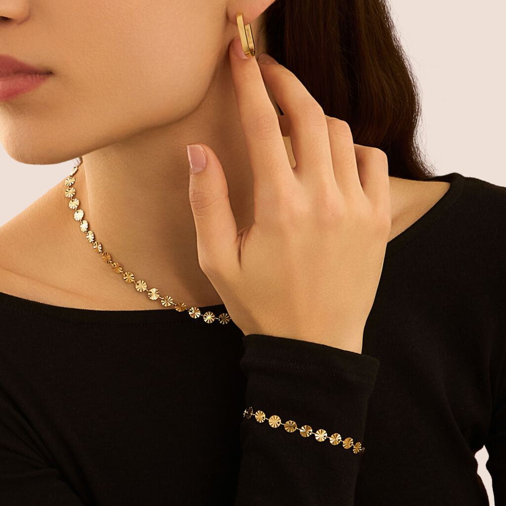 Collana Radiance Acciaio Dorato