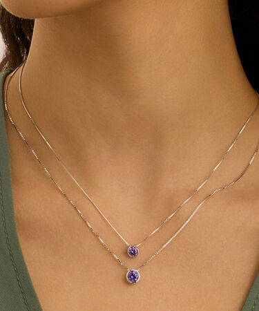Collana Punto Luce Silver Rainbow Argento Rodiato Cubic Zirconia