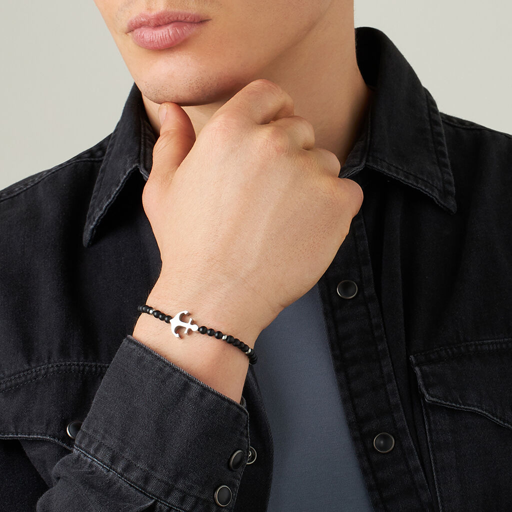 Bracciale Man Code Acciaio Onice - Bracciali Uomo | Stroili