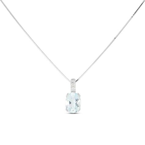 Collana Acquamarina Oro Bianco Acquamarina Diamante - Collane Donna | Stroili