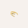 Ear Cuff Silver Glow Argento Dorato Cubic Zirconia