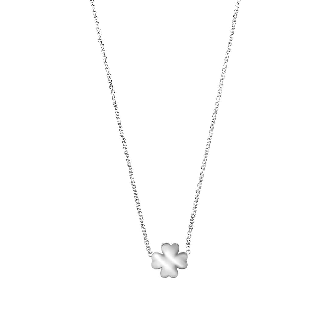 Girocollo fiore in argento 925 rodiato - Collane Donna | Stroili