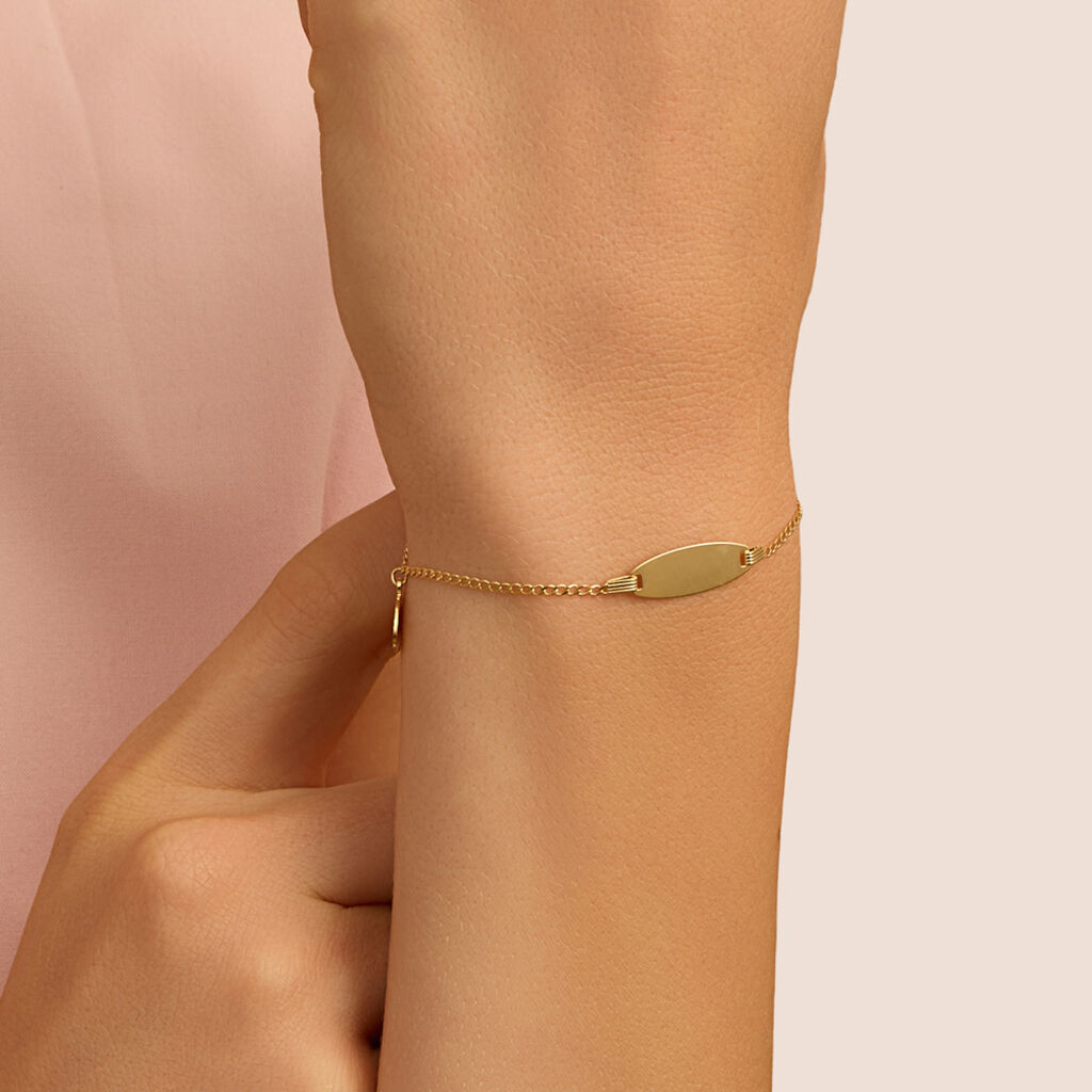 Bracciale Con Targhetta Holy Oro Giallo