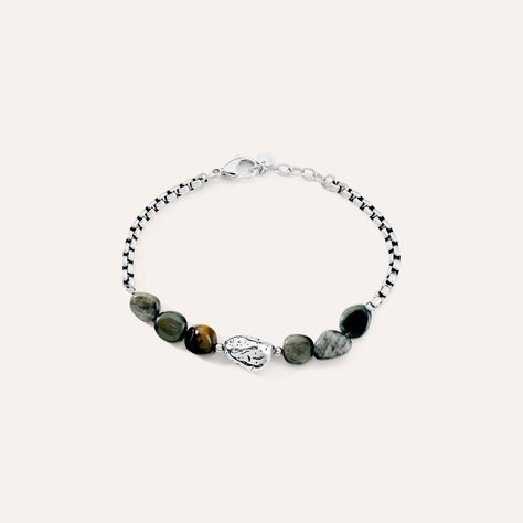 Bracciale Catena Man Code Acciaio Occhio di Falco - Bracciali Uomo | Stroili