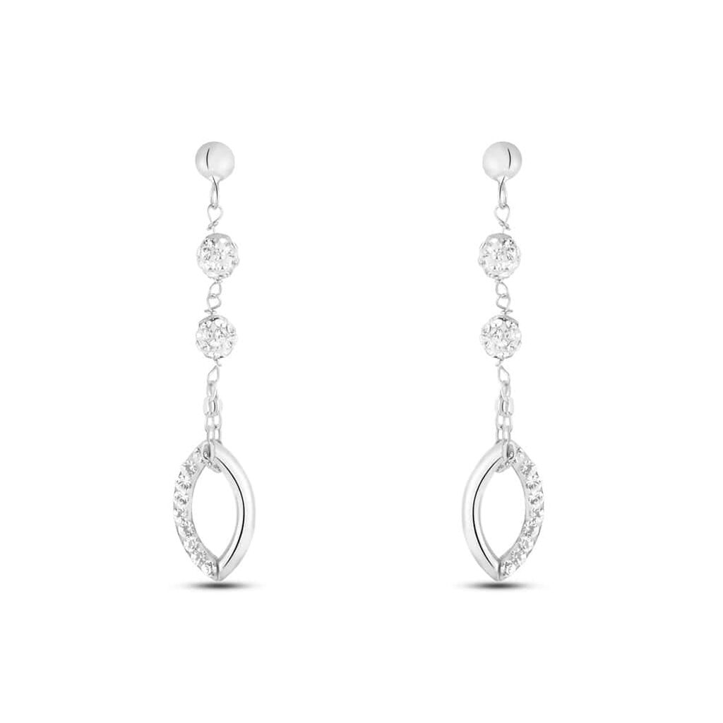 Orecchini Pendenti Crystal Gold Oro Bianco Cristallo - Orecchini Pendenti Donna | Stroili