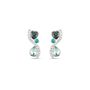 Orecchini Lobo Violet Ottone Cristallo