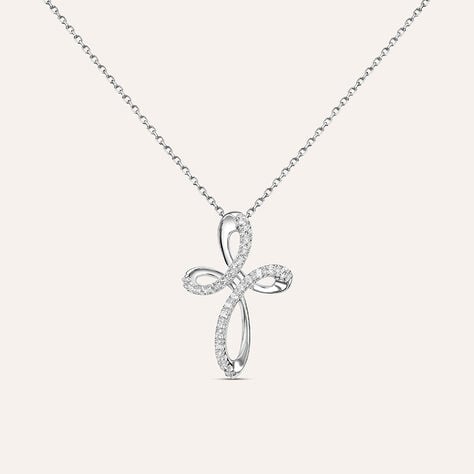 Collana Claire Oro Bianco Cubic Zirconia - Collane Donna | Stroili