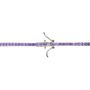 Bracciale tennis in argento con zirconi viola