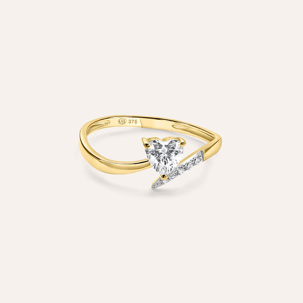 Anello Solitario Claire Oro Giallo Cubic Zirconia