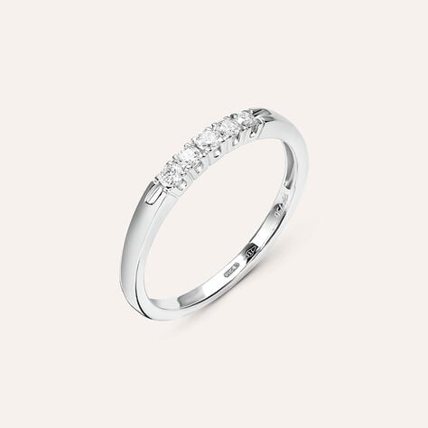 Anello Riviere Firmamenti Oro Bianco Diamante - Anelli Riviere Donna | Stroili
