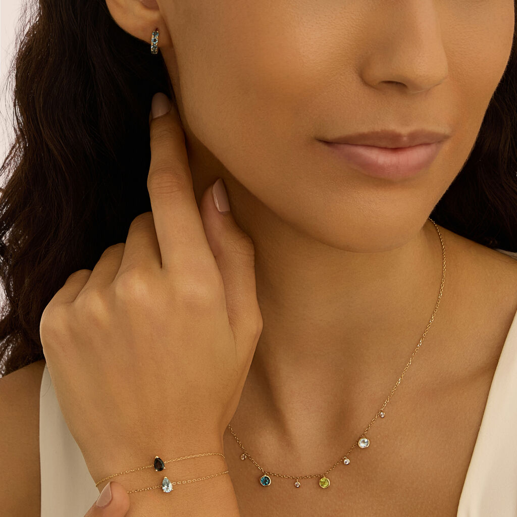 Collana Amélie Oro Giallo Topazio Cubic Zirconia