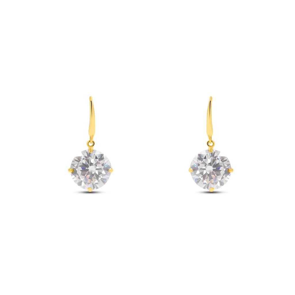 Orecchini Lobo Punto Luce Claire Oro Giallo Cubic Zirconia - Orecchini a Lobo Donna | Stroili