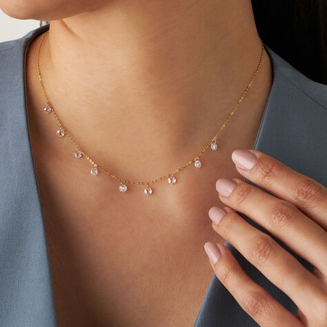 Collana Multi Punto Luce Claire Oro Giallo Cubic Zirconia - Collane Punto Luce Donna | Stroili