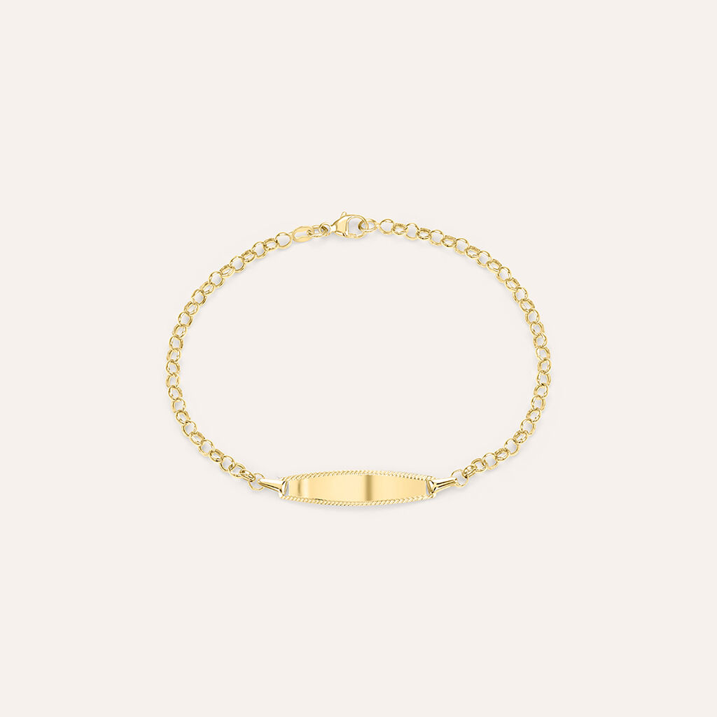 Bracciale Con Targhetta Religious Gold Oro Giallo - Bracciali Bambino | Stroili