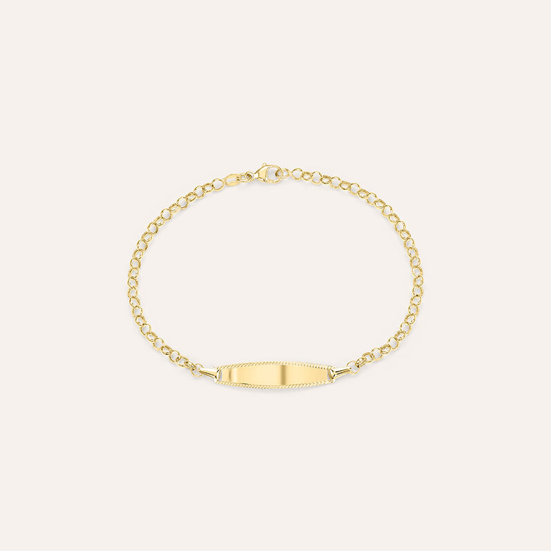 Bracciale Con Targhetta Religious Gold Oro Giallo - Bracciali Bambino | Stroili