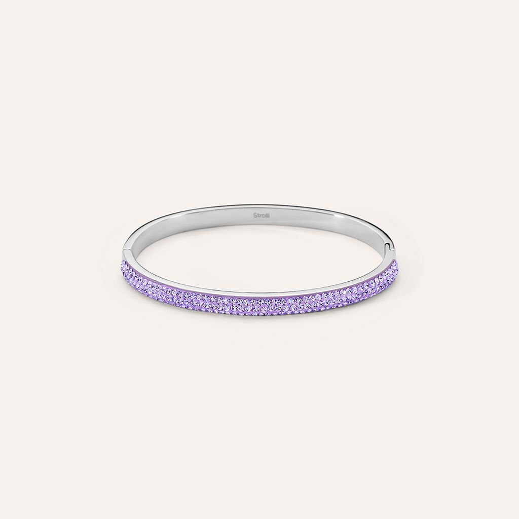 Bangle Aura Acciaio Cristallo