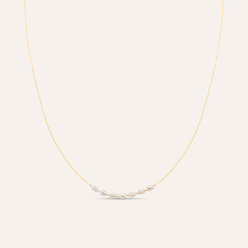Collana Gabrielle Oro Giallo Perla D'Acqua Dolce - Collane Donna | Stroili