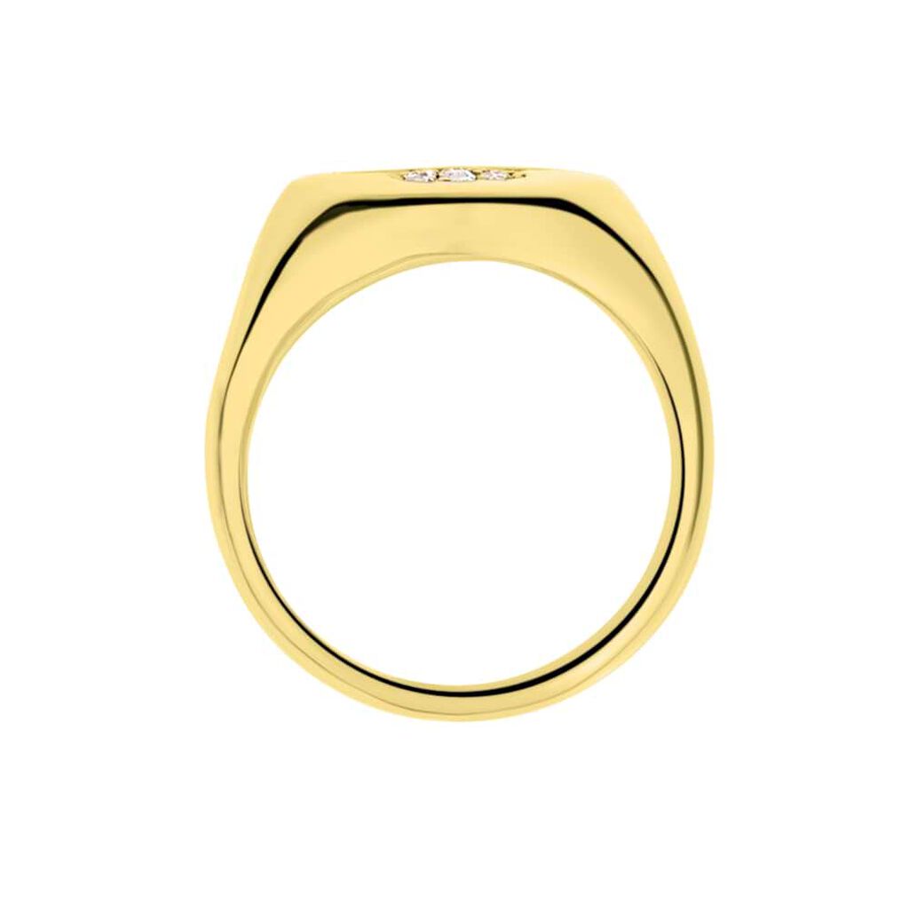 Anello Chevalier Mickey Mouse & Friends Acciaio Dorato Cristallo