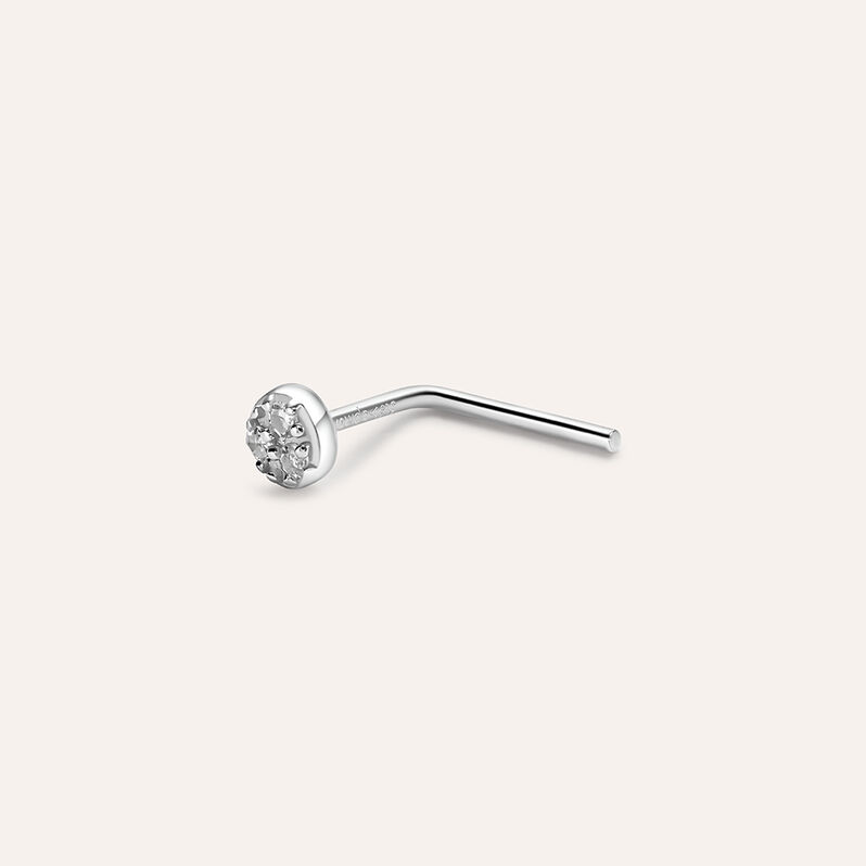 Piercing Naso Bon Ton Oro Bianco Diamante - Piercing Naso Donna | Stroili