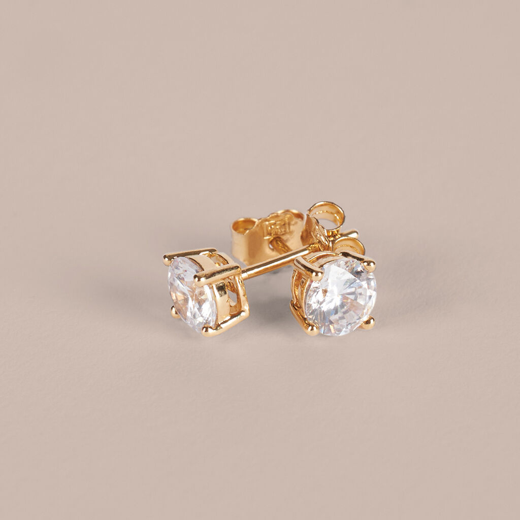 Orecchini Lobo Punto Luce Golden Dream Placcato Oro Giallo Cubic Zirconia - Orecchini a Lobo Donna | Stroili