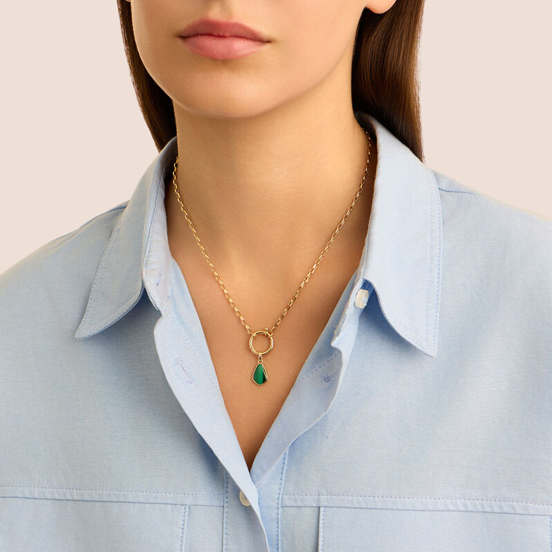 Pendente Poème Oro Giallo Malachite - Ciondoli Donna | Stroili