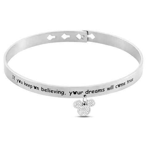 Bangle Lady Message Acciaio Cristallo - Bracciali Rigidi Donna | Stroili