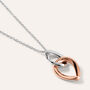 Collana Sunrise Acciaio Bicolore Bianco / Rosa
