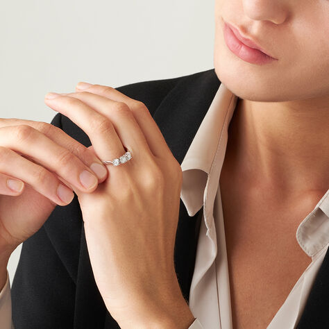 Anello Trilogy Diamotion Oro Bianco Diamanti - Anelli con Pietre Donna | Stroili
