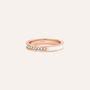 Anello Semi-eternity Lady Sweet Acciaio Rosa Cristallo
