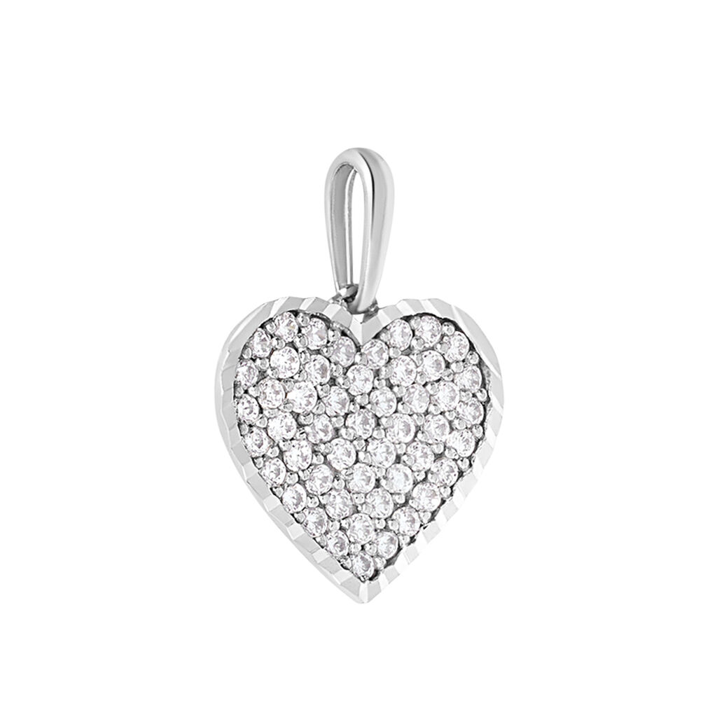 Pendente Poème Oro Bianco Cubic Zirconia - Ciondoli Donna | Stroili
