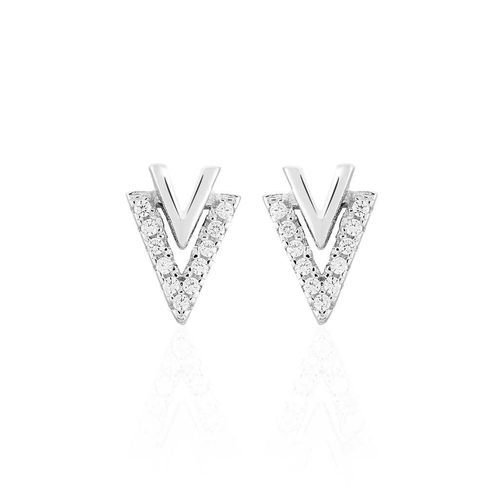 Orecchini Lobo Silver Shine Argento Rodiato Cubic Zirconia - Orecchini a Lobo Donna | Stroili