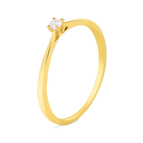 Anello Solitario Grace Oro Giallo Diamante - Anelli con Pietre Donna | Stroili