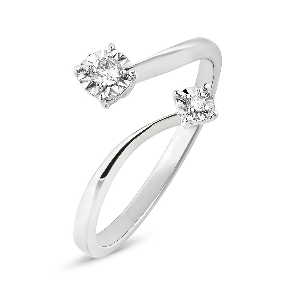 Anello Solitario Diamotion Oro Bianco Diamante 1671652 Stroili