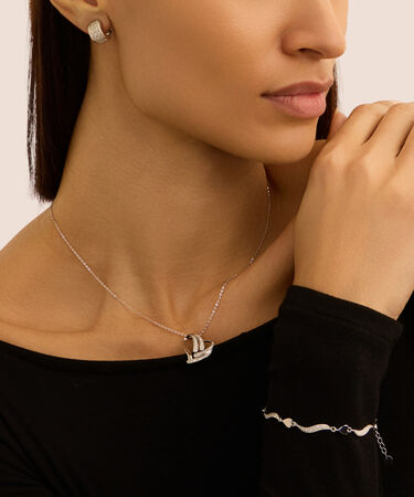 Orecchini Lobo Silver Shine Argento Rodiato Cubic Zirconia