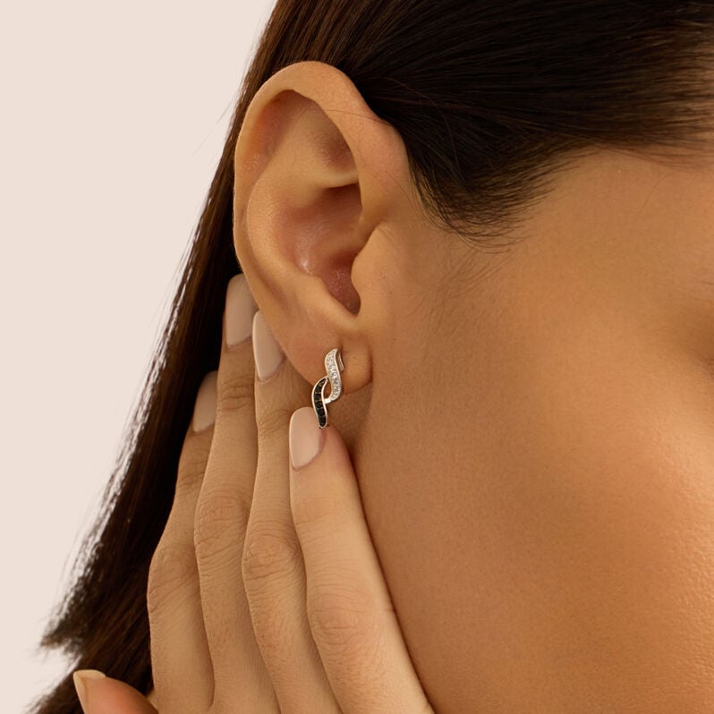 Orecchini Lobo Silver Shine Argento Rodiato Cubic Zirconia - Orecchini a Lobo Donna | Stroili