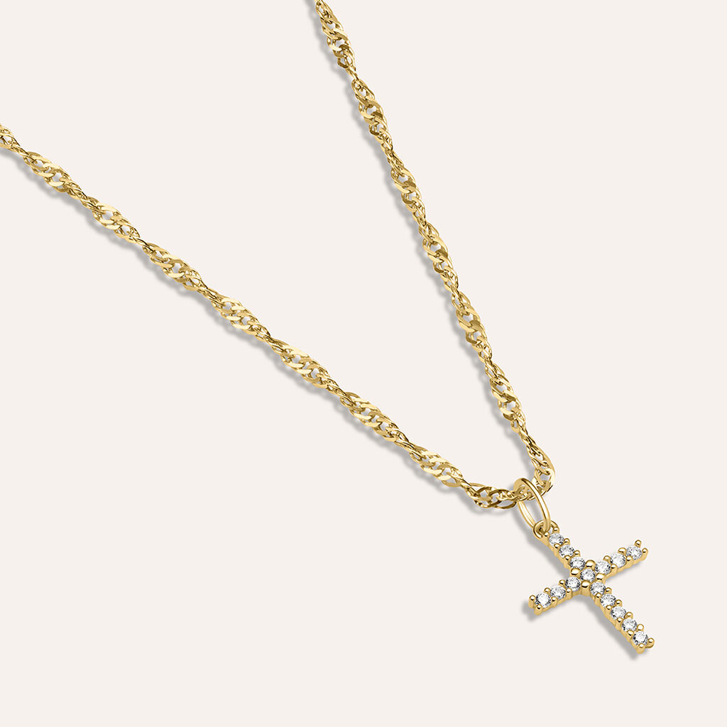 Pendente Holy Oro Giallo Cubic Zirconia