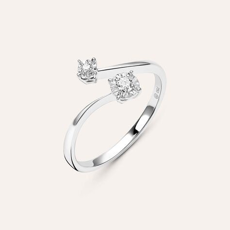 Anello Solitario Diamotion Oro Bianco Diamante - Anelli con Pietre Donna | Stroili