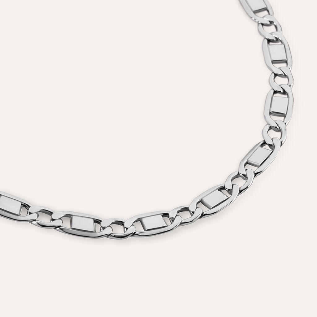 Bracciale Catena Oro Uomo Oro Bianco