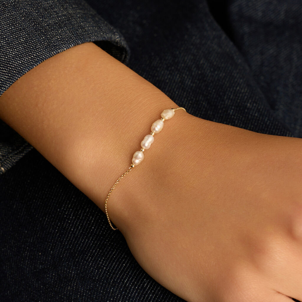 Bracciale Gabrielle Oro Giallo Perla D'Acqua Dolce