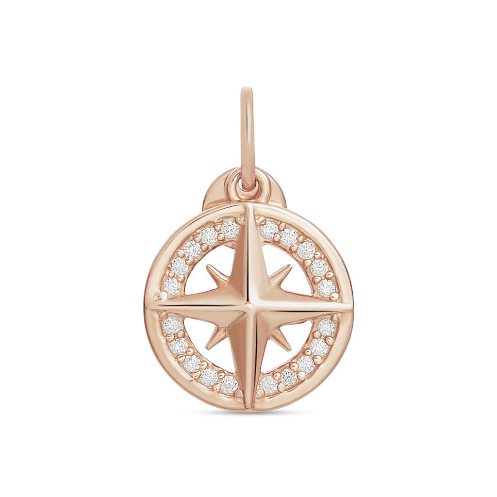 Pendente Love Beats Argento Rosa Cubic Zirconia