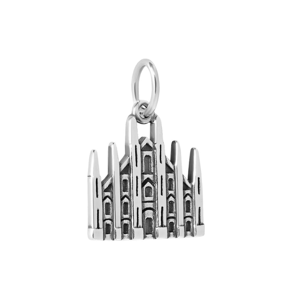 Pendente Saluti&Baci Duomo Milano Love Beats Argento Rodiato - Ciondoli Donna | Stroili