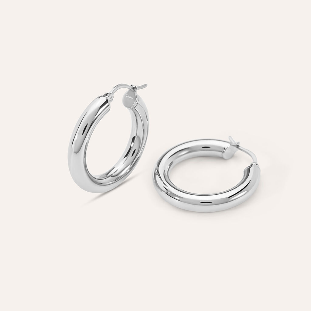 Orecchini A Cerchio Moonlight Acciaio