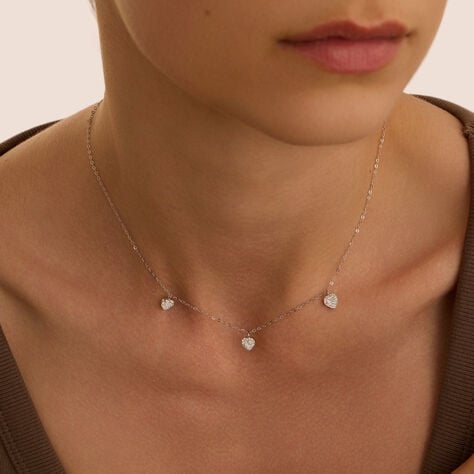 Collana Christelle Oro Bianco Cristallo - Collane Donna | Stroili