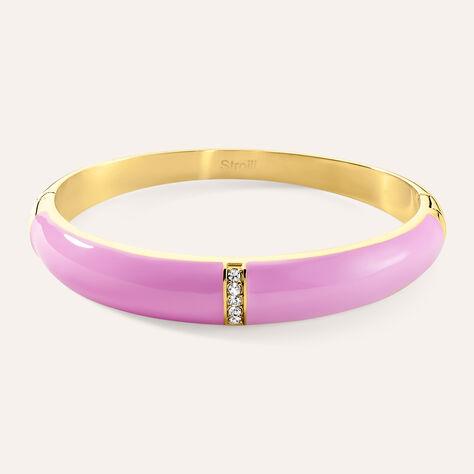 Bangle Lady Sweet Acciaio Dorato Cristallo - Bracciali Rigidi Donna | Stroili