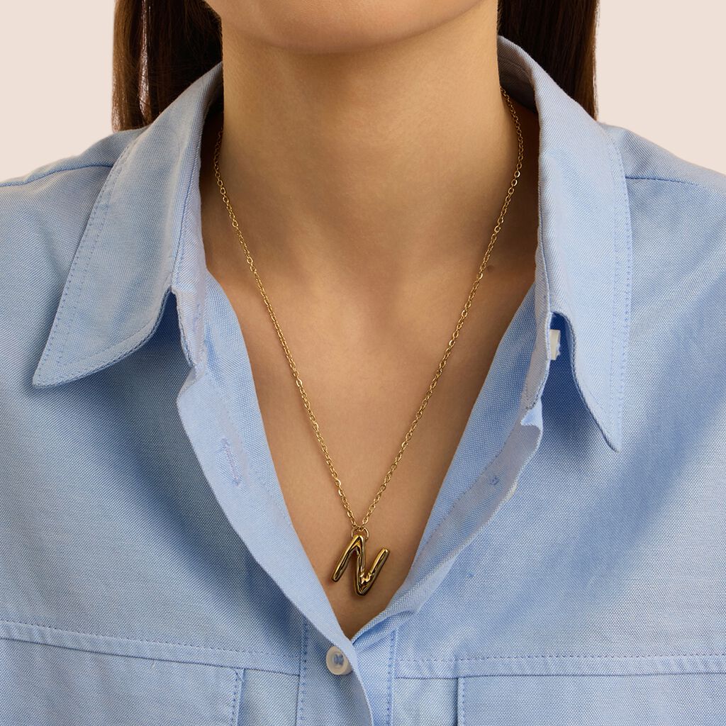 Collana Radiance Acciaio Dorato