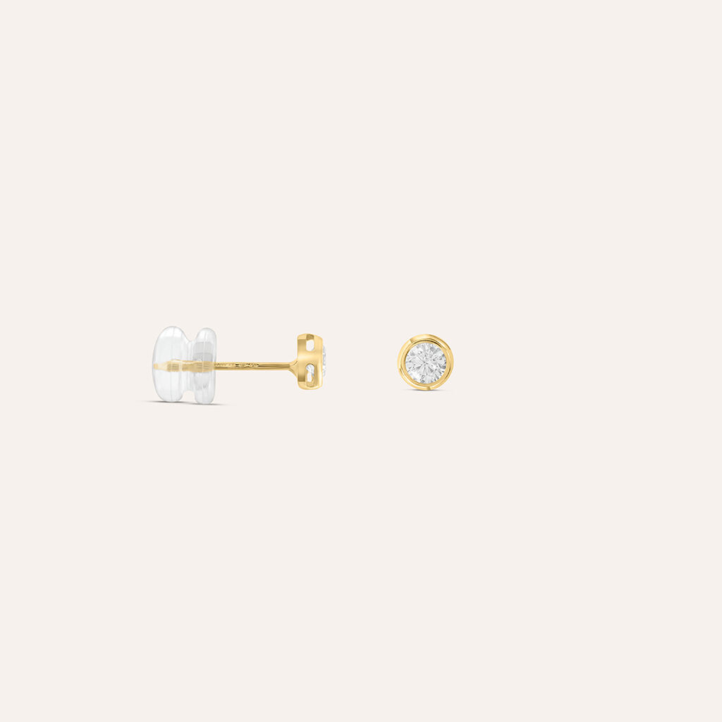 Orecchini Lobo Punto Luce Claire Oro Giallo Cubic Zirconia - Orecchini a Lobo Donna | Stroili